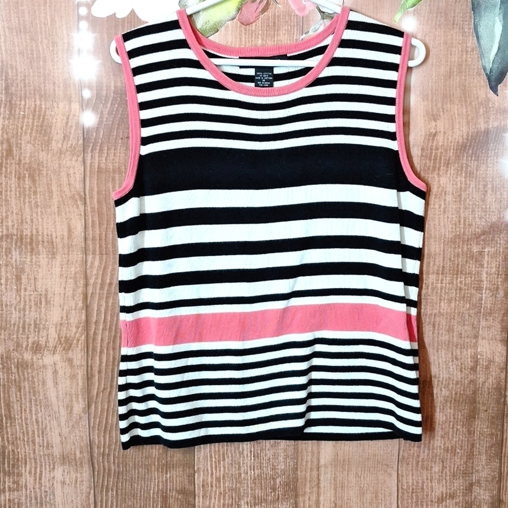 GOOD CLOTHES BRAND SLEEVELESS SWEATER MEDIUM STRIPED